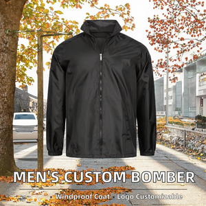High Quality Unisex Autumn Bomber Jacket Custom Embroidery/Printing Thin MA1 Flight Jacket Windproof <b>Nylon</b> Zipper Woolen Coat - Product Image 2