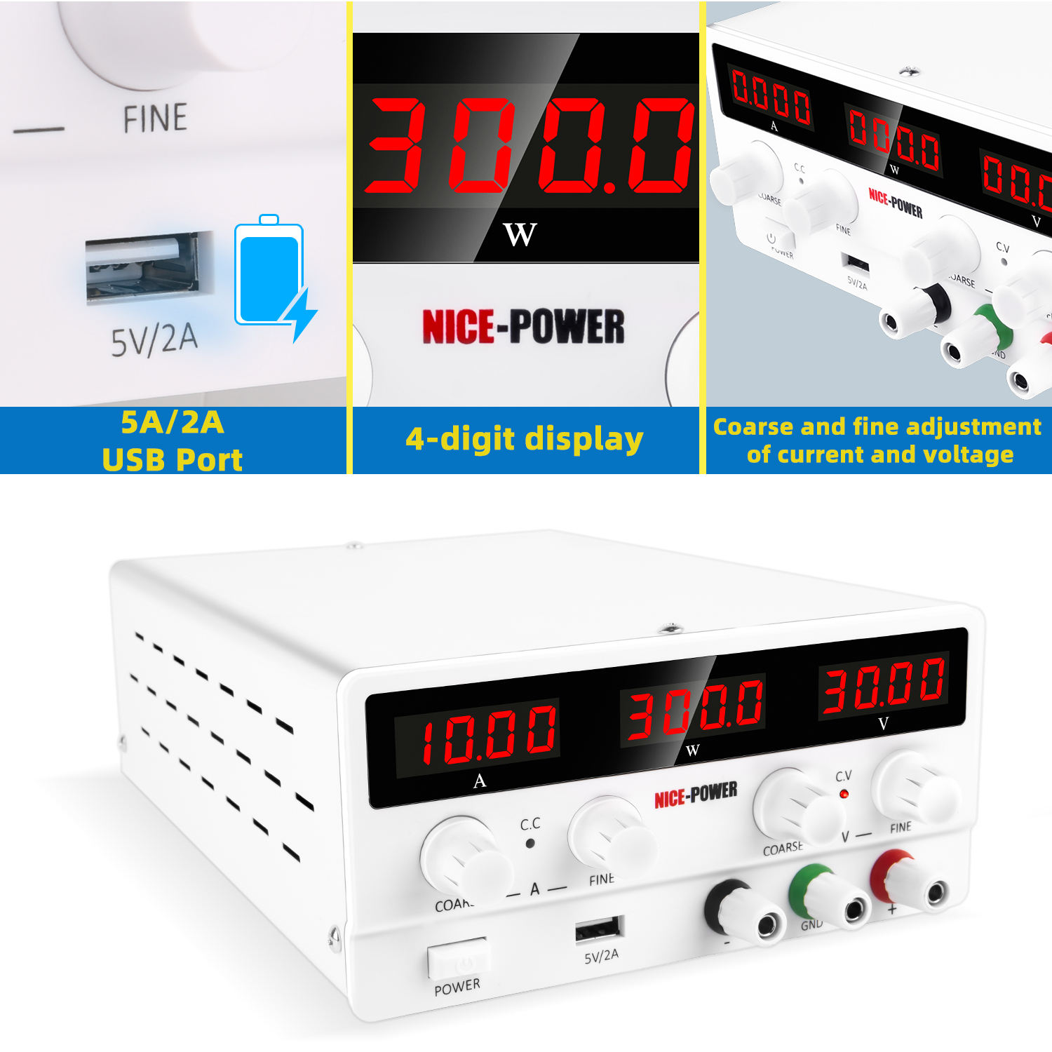 새로운 스타일 NICE-POWER SPS-H3010 30V 10A LED 4 디지털 저 리플 USB 5V 2A 전기 도금 실험실 스위칭  전원 공급 장치| Alibaba.com
