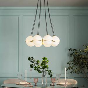 Chaud Romantique Moderne Boule Décorative Lampe Suspendue Lustre Albâtre <span class=keywords><strong>Globe</strong></span> Éclairage Suspension pour La Maison - Product Image 6