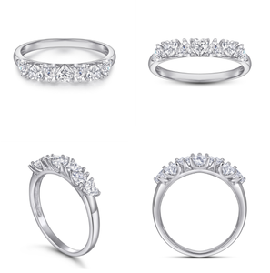 ラボグロウンダイヤモンドの結婚指輪・婚約指輪（ホワイトゴールド、ラウンドブリリアントカット、IGI認証、金メッキ14金/18金、クラシックジュエリー） - Product Image 6