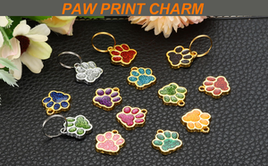 Factory Wholesale Zinc Alloy Identity Brand Claw Print Round Hanging Tag Engraveade Pet Collar Hanging Cat Dog Tag - Product Image 6