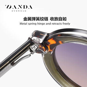 แว่นกันแดดทรงกลม Danda รุ่น S26109 พร้อมเลนส์โพลาไรซ์และป้องกันแสงสีฟ้าสำหรับป้องกันรังสียูวีกลางแจ้ง - Product Image 4