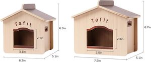 Tafit Grande cachette en bois pour hamsters gerbilles souris petit habitat pour animaux de compagnie et jouets de décoration de cage à la maison - Product Image 5