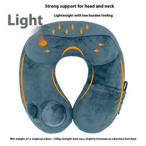 Портативная U-образная дорожная подушка для автомобиля и самолета, подушка для позвоночника, надувная подушка для шеи, воздушный артефакт для комфортного сна - Product Image 2
