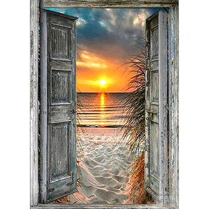 Diamond dot painting of a diamond painting drills zubehor sunset landscape diamond painting fornitore - Product Image 1