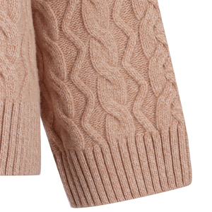 เสื้อสเวตเตอร์<span class=keywords><strong>คอ</strong></span>กลมแบบเรียบง่าย ทำจากขนแกะเมอริโน 100% สำหรับผู้หญิง  ลายถักแบบเคเบิ้ล - Product Image 5