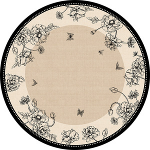 Alfombra Redonda con Diseño Floral, Imitación de Cachemira, para Silla de Salón, Dormitorio, Sala de Estar - Product Image 1