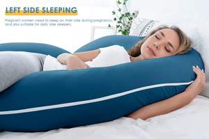 Cuscino per la <span class=keywords><strong>gravidanza</strong></span> per tutto il corpo cuscino di maternità per dormire lato dormiente ventre Hip supporto posteriore con copertura <span class=keywords><strong>in</strong></span> cotone - Product Image 3