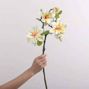 Fleurs artificielles de magnolia Dream Castle, rose West Lake, 60 cm, décoration florale pour mariage en intérieur - Product Image 3