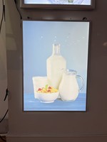 Kotak lampu Led ramping, kualitas sangat baik, bingkai Poster Led Slide-in, tampilan cahaya terang, bingkai Poster Ultra ramping