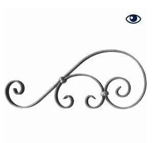 Geschmiedeter Stahl Portal Volute Decor Schmiedeeisen Elemente Abgenommenes Stück - Product Image 1