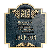 Plaque en bronze personnalisée, signalétique en métal moulé sur mesure avec lettrage en relief pour entrée de maison historique