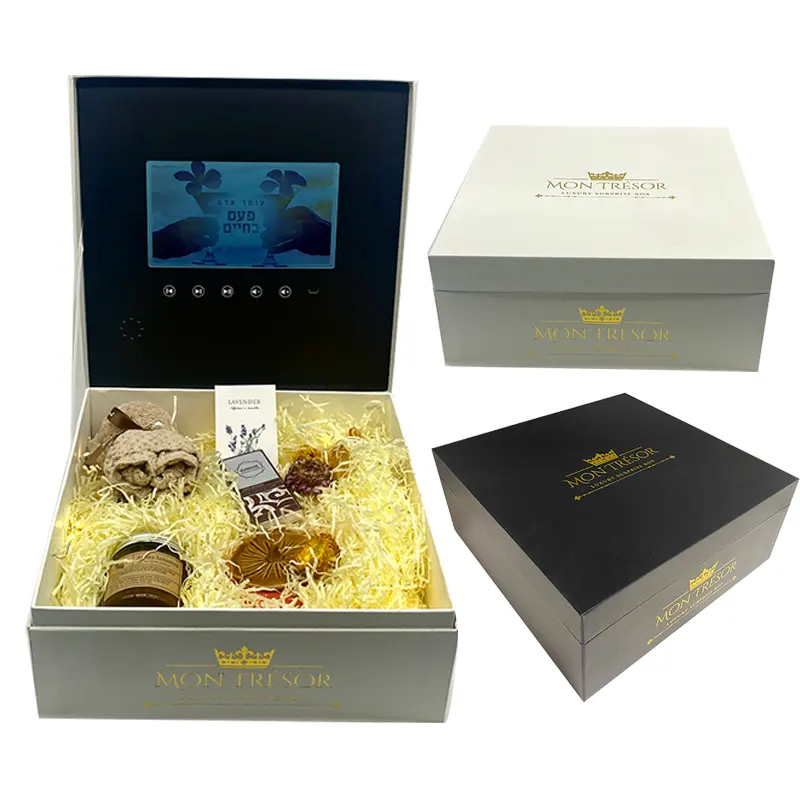 Tebrik hediye LCD ekran özel Video broşür lüks dijital LCD hediye kutusu