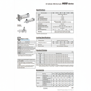กระบอกลมนิวเมติก SMC MBBF80TF-200-RN กระบอกลมคุณภาพสูง - Product Image 1