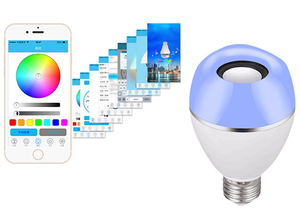 E27 RGB Wireless <strong>LED</strong> <strong>Light</strong> <strong>Bulb</strong> APP Remote <strong>Control</strong> Smart <strong>Light</strong> Music Audio Speaker <strong>Bulb</strong> For Smart Home Bedroom Lighting - Product Image 3