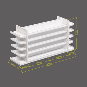 2025 עיצוב חדש מתכתי אור מדפים גונדולה עם מדפי גונדולה תצוגה אחסון עבור קמעונאות - Product Image 2