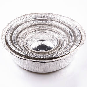 家庭用ディープフードグレード丸紙蓋缶使い捨て食品包装トレイベーキングアルミホイルコーティングボウル蓋付き - Product Image 4