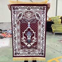 Wholesale Turkish Islamic Prayer Rug Thin & Lightweight Velvet Praying Carpet Soft Muslim Praying Mat