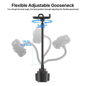 Support de téléphone pour voiture ESEEKGO CH-15, support de téléphone pour voiture à ventouse ABS, base stable réglable extensible, rotation à 360° - Product Image 5