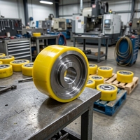 Roue d'alimentation pour dégauchisseuse quatre faces, roue de pression pour machine à colle et huile avec revêtement en polyuréthane, antistatique, résistant à l'hydrolyse, moulé