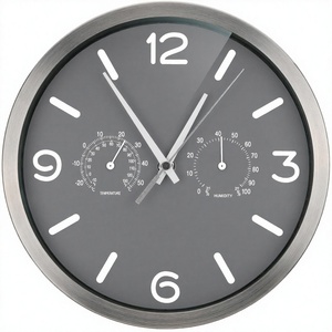 Round Quartz Wall <b>Clock</b> Single Face Analog Needle Display <b>Battery</b> Powered Hanging <b>Clock</b> for Living Room Home Decor - Product Image 3