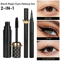 Mascara et eye-liner noirs en marque privée, maquillage pour les yeux 2-en-1, mascara allongeant, longue tenue