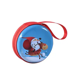 Creatieve Kinderspeelgoed Cadeaus Kerstboomdecoraties Santa Window Ball Vierkante Vorm Reizen Met Cartoon Sleutel Portemonnee