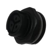 Panel Rakitan Depan JH Brand M16 3pin Nylon Female, Sistem Dorong dan Tarik, Tegangan Rendah IP68 250V 15A, Penggunaan Industri, Kabel 8mm
