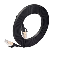 Kabel Patch komunikasi, 40Gbps cat8 sftp 2000MHz RJ45 8P8C Cat8 kabel datar CAT8
