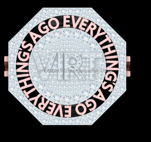 Anillos de joyería de moda Hip Hop, nuevo diseño, corte de laboratorio, Diamante cultivado, 14Kt, chapado en oro, anillo de ajuste de punta de plata esterlina, regalo de fiesta - Product Image 2