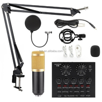 TNH BM800 Metall kondensator mikrofon V8 Soundkarte Live Stream Kit mit Aufhängung halterung für Tiktok Online Show Broadcasting