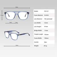 Design classique fait à la main acétate lunettes Vintage Double pont lunettes cadres optique Prescription lumière bleue lunettes pour hommes