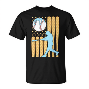 Camiseta con diseño de bandera americana de Baseball Drip Boys Batter Ice Cream - Product Image 2