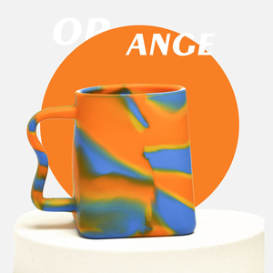 OEM/ODM Nouvelle tasse à eau en silicone personnalisée avec logo, couleur tie-dye, 400 ml, tasse à lait en silicone, tasse à café - Product Image 6