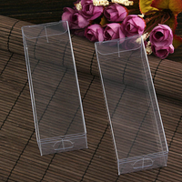 Boîte de rangement en PVC recyclable à logo personnalisé, emballage transparent pour cosmétiques, cils, rouge à lèvres, vente chaude
