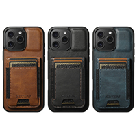 Étui de téléphone SUTENI pour iPhone 18 Pro Max avec porte-cartes, bande élastique, texture lisse, support en similicuir de luxe, compatible avec les modèles 17, 16 Plus, 15, 14, 13, 12