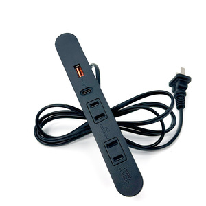 Tabletop <b>Socket</b> Power Strip 2 Ac Outlets 1 <b>Usb</b> A 1 <b>Usb</b> C Port Desktop Use Standard Grounding Abs Material - Product Image 1
