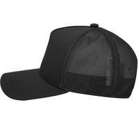Casquette Trucker en Sergé de Coton à 5 Panneaux avec Logo Personnalisé, Dos en Maille, Fermeture Snapback, Visière Courbée Ajustable, Casquettes Vierges en Gros