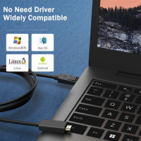 Cable DP a HDTV de Alta Velocidad con Trenzado de PVC para Interfaz DP a HDMI, Monitor de Computadora, HD 4K, Reproductor de DVD para Cine en Casa - Cables de Audio y Video