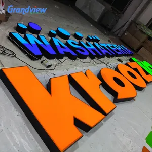 Custom led used channel letter sign metal letters 3d logo used outdoor lighted signs