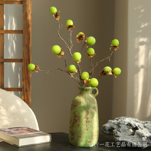 Yihua Floral Art - Ramo de Caqui Artificial, Flor de Seda, Estilo Chino, Decoración para el Hogar - Product Image 2