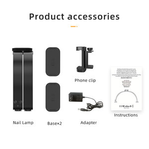Lampe de bureau LED réglable avec support pour téléphone, commande tactile, lumière blanche chaude à intensité variable, pour le maquillage et les soins des ongles - Product Image 6