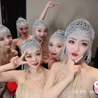 Chapeau de danse du ventre Performance Accessoires de cheveux Accessoires de mariée perlés à la main Long gland Chapeaux