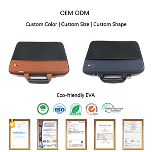 Nâu cao cấp tay dây kéo <span class=keywords><strong>EVA</strong></span> da kinh doanh di động máy tính xách tay Túi máy tính trường hợp - Product Image 3