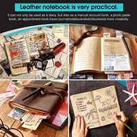 Cuaderno de Cuero Genuino Marrón para Escribir, 260 Páginas, Cuaderno Vintage con Logotipo Personalizado para Hombre