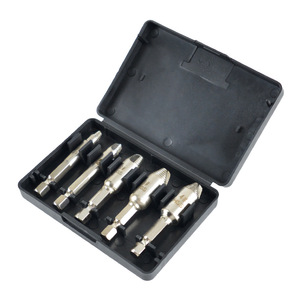 Lingxian 5pc Wood Screw Extractor HSS 4241 Spiral Flute Imperial Inch Damaged Screw Removal Tool - Product Image 1