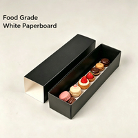 Boîte cadeau haut de gamme en carton noir, prête à l'emploi, qualité alimentaire, boîte à sushi premium, emballage pliable personnalisé pour desserts et traiteur