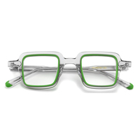 Gafas de Acetato de Alta Calidad Estilo Vintage, Monturas Ópticas de Diseño Italiano Europeo, Gafas para Jóvenes y Chicas