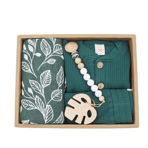 2022 brand new arrival baby muslin swaddle with teether set newborn gift set shower set welcome present