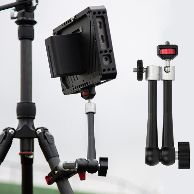 Manizek 11-Inch Aluminum Alloy Magic Arm Camera Mount 360 Degree Rotation 1.5kg Load Capacity Friction Arms 1/4 Screw Camera